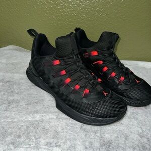 Men's Black and Red Athletic Shoes